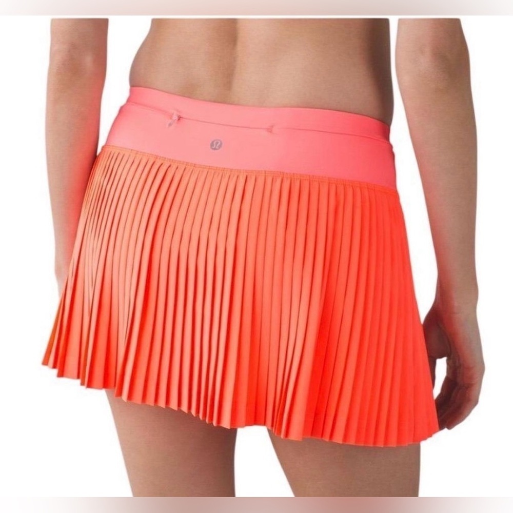 Lululemon Pleat To Street Skirt II- Grapefruit- Size 8 - Picture 2 of 10